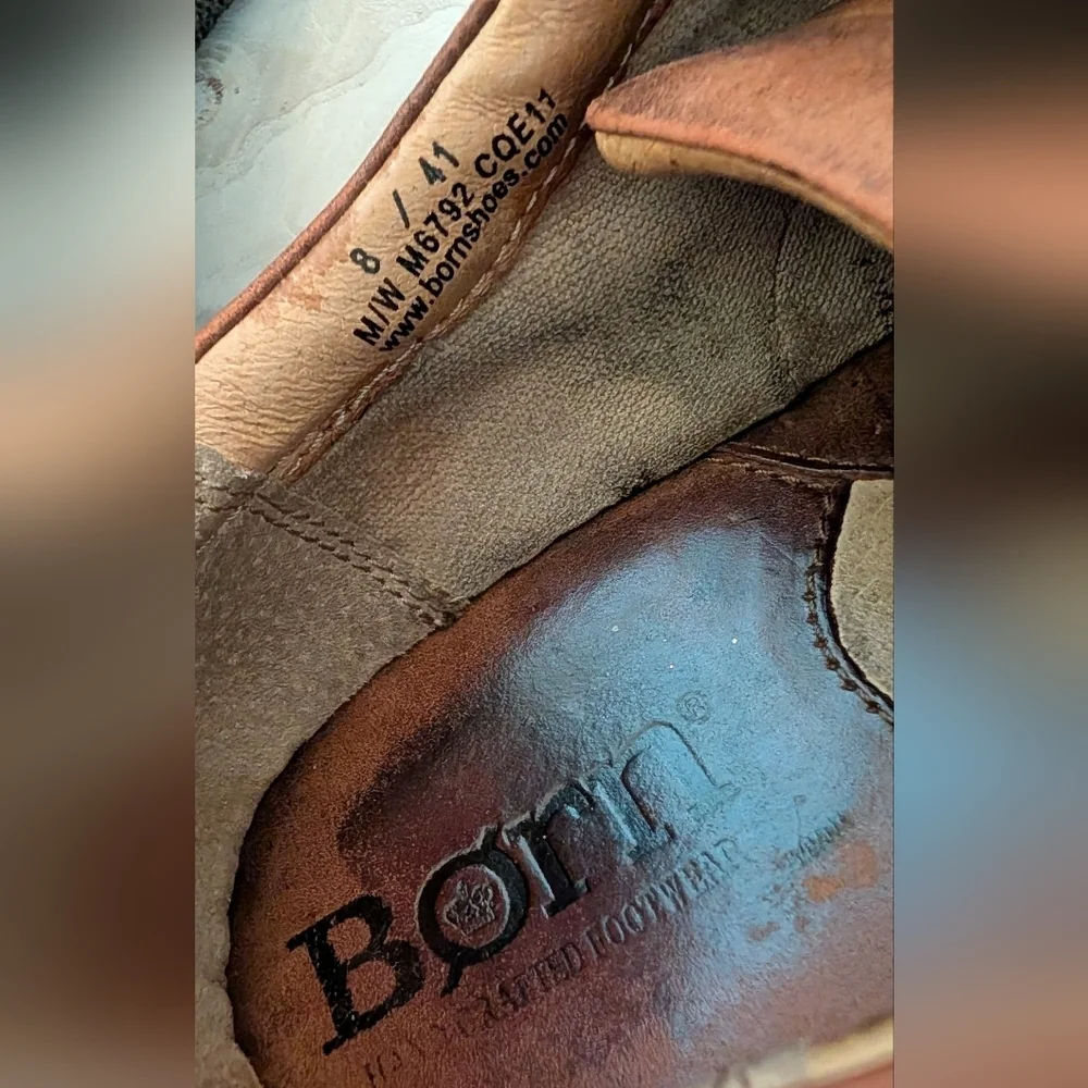 Born Brown Leather Men's Shoes Size 8